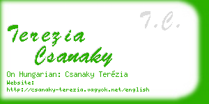 terezia csanaky business card